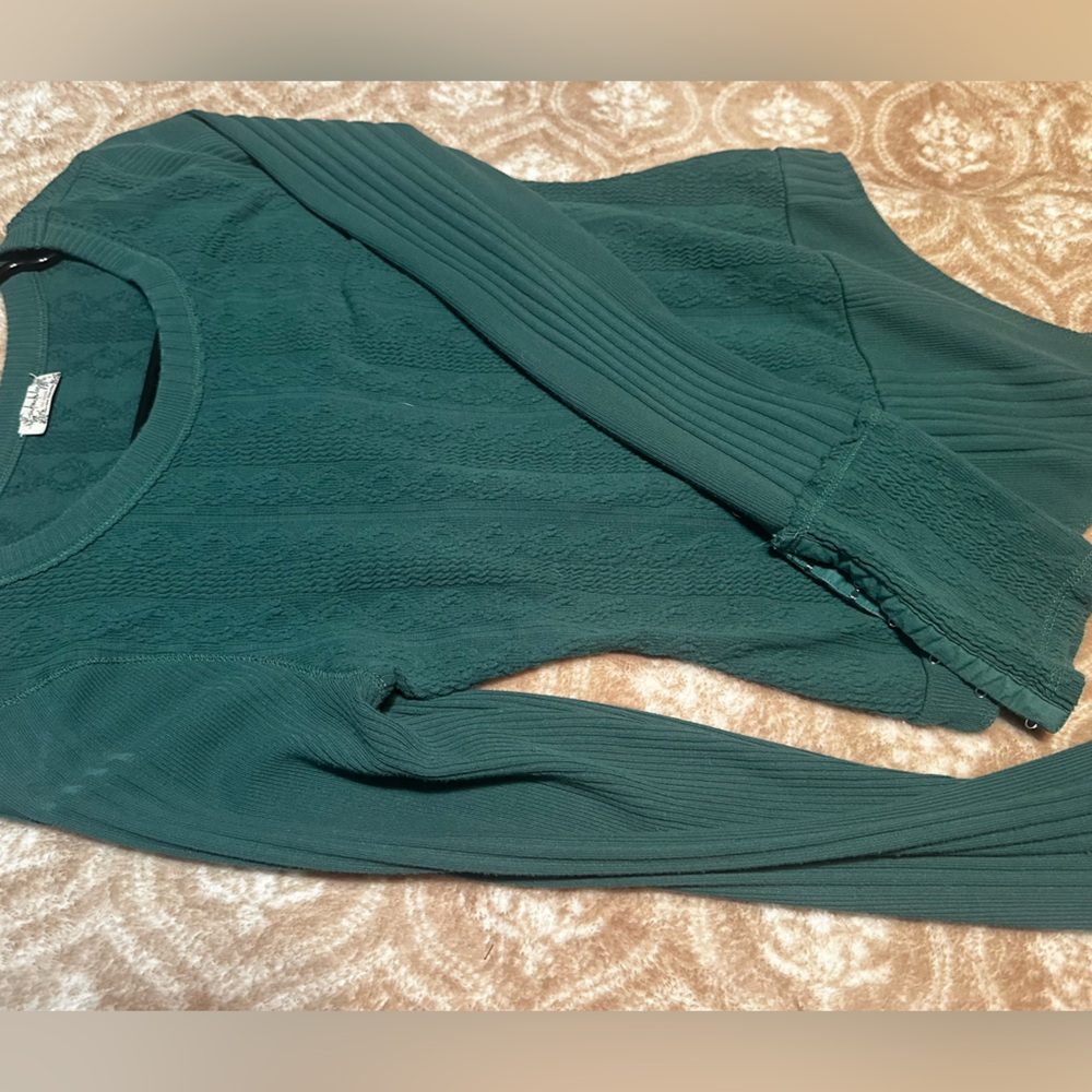 Free people bodysuit size medium long sleeve green
